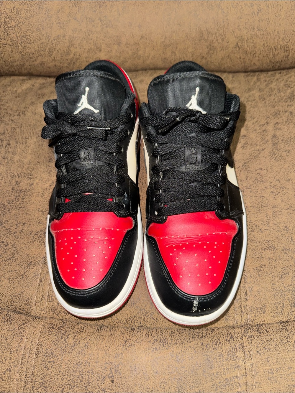 Jordan Kids Low Top Sneakers in Black and Red